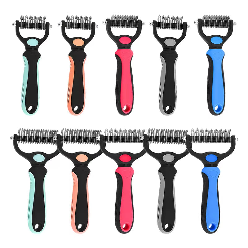 Stainless Pet Deshedding Brush Dog Hair Remover Pet Fur Knot Cutter Puppy Cat Comb Brushes Dogs Grooming Shedding Supplies