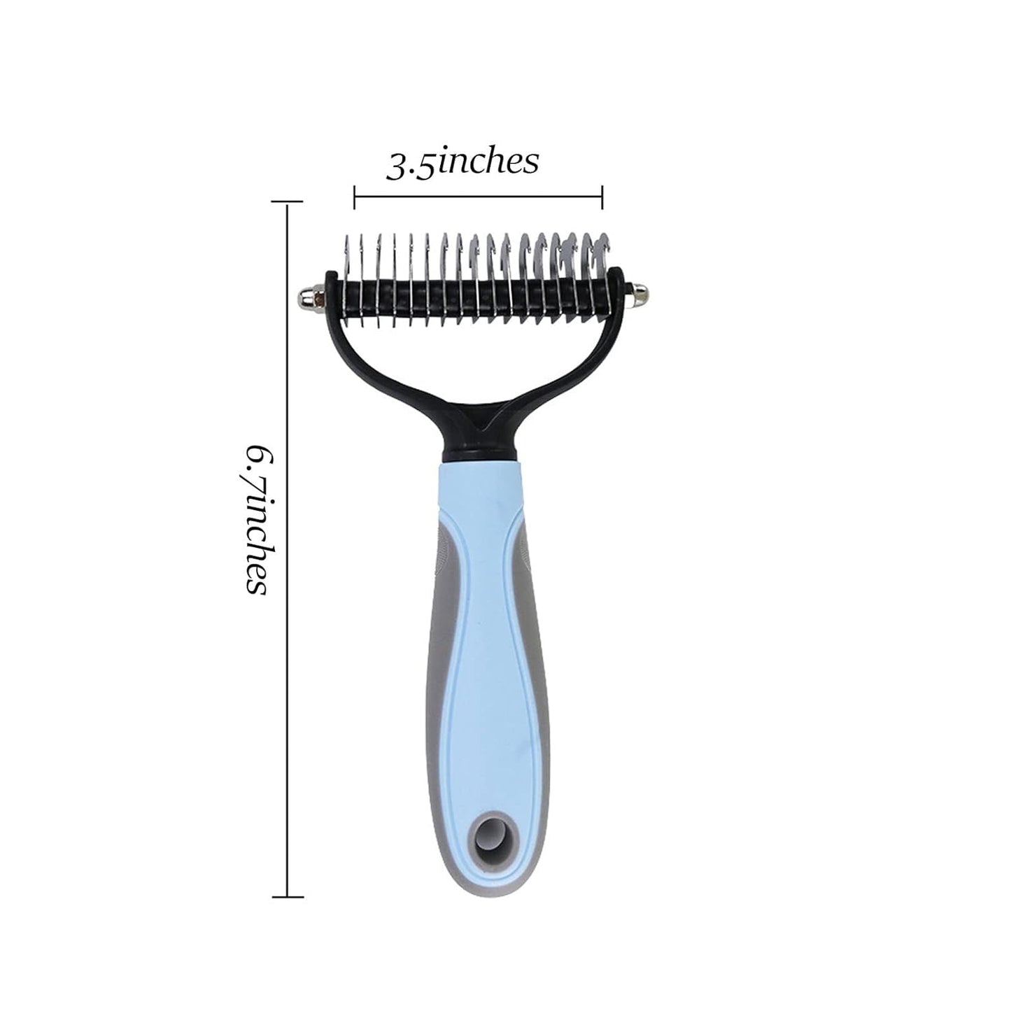 Dog Brush, Pet Grooming Brush, Double Sides Shedding, Faster Dematting Hair and Remove Knots, Undercoat Rake Comb for Cats and Dogs, Cat Nail Clipper Dog Grooming Kit Dog Brush for Shedding, Extra Wide (Blue)