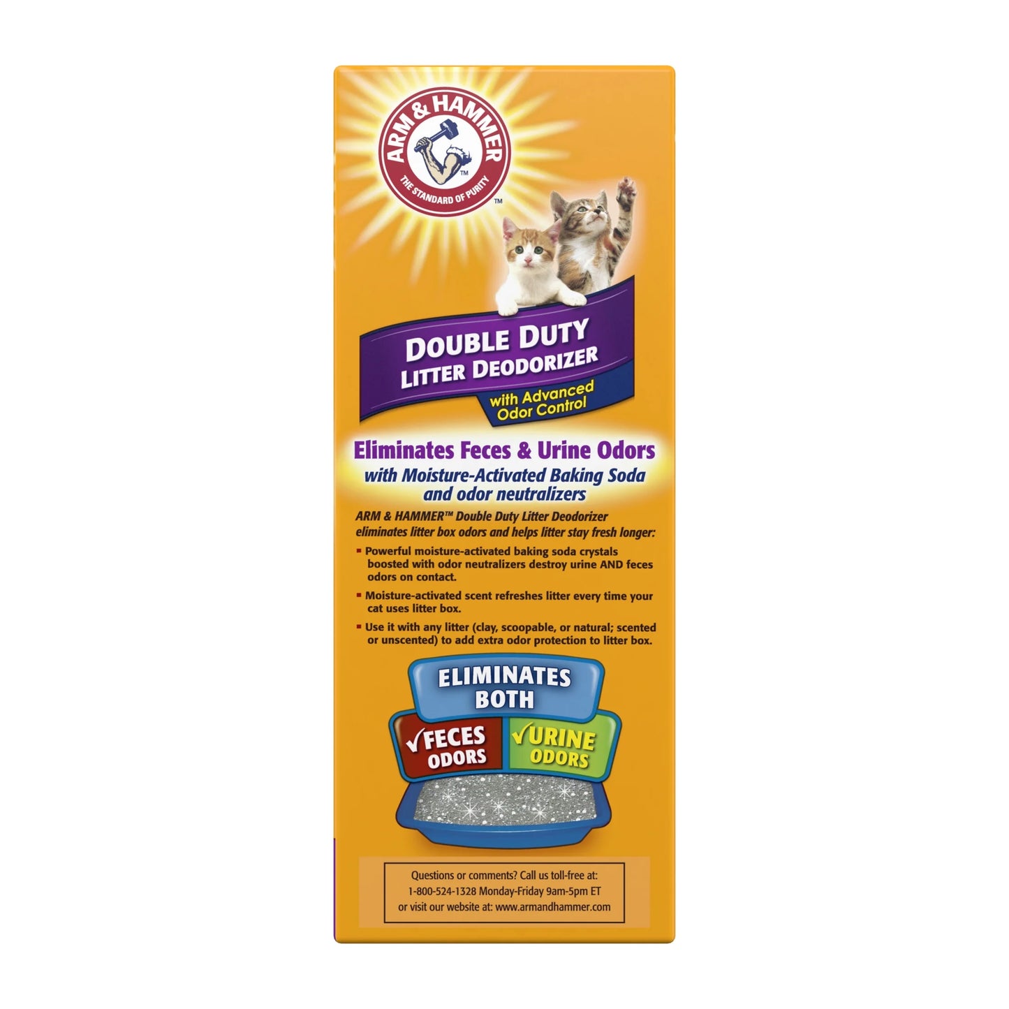 (4 Pack) Double Duty Cat Litter Deodorizer and Pet Odor Eliminator, 33 Oz Box