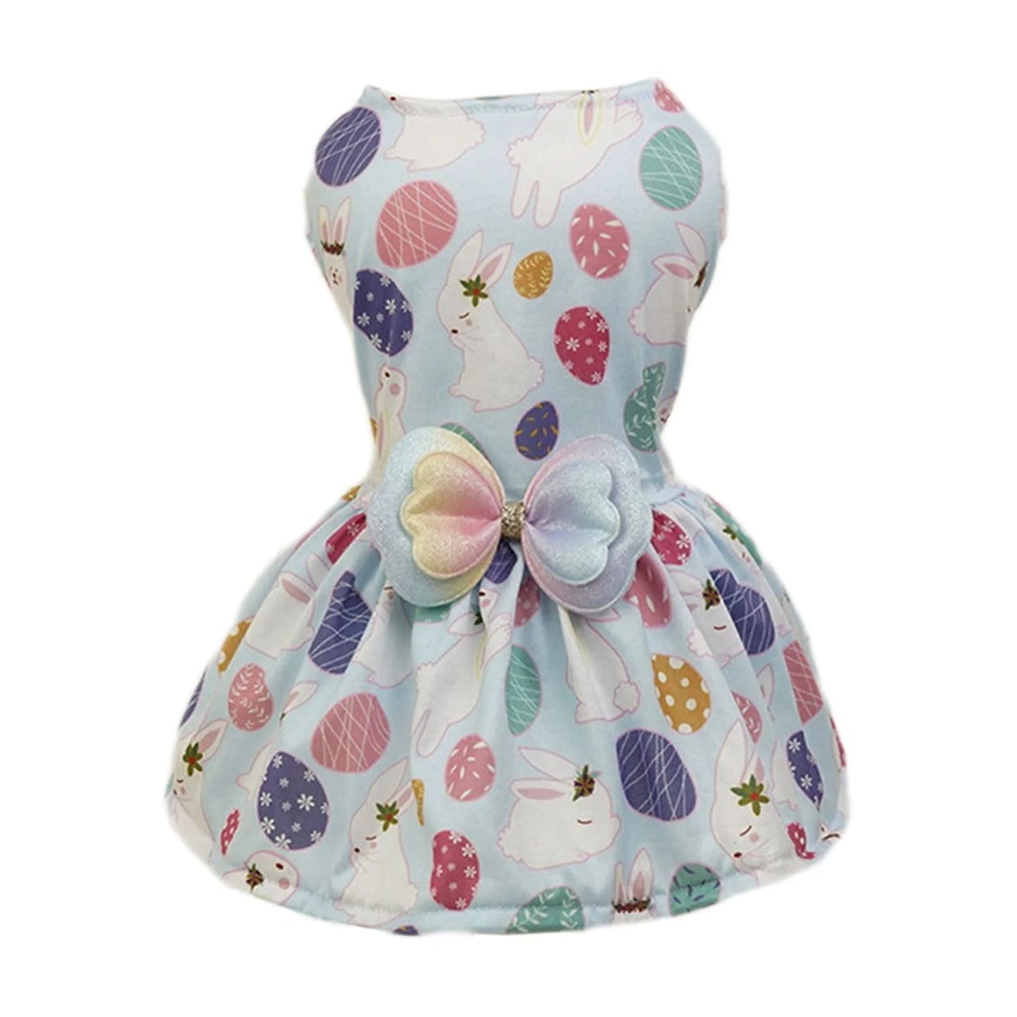 Easter Egg Dog Dress,Dog Clothes for Small Dogs,Girl Dog Clothes,Pet Summer Clothes Apparel for Dogs and Cats (Easter Egg,Size M)