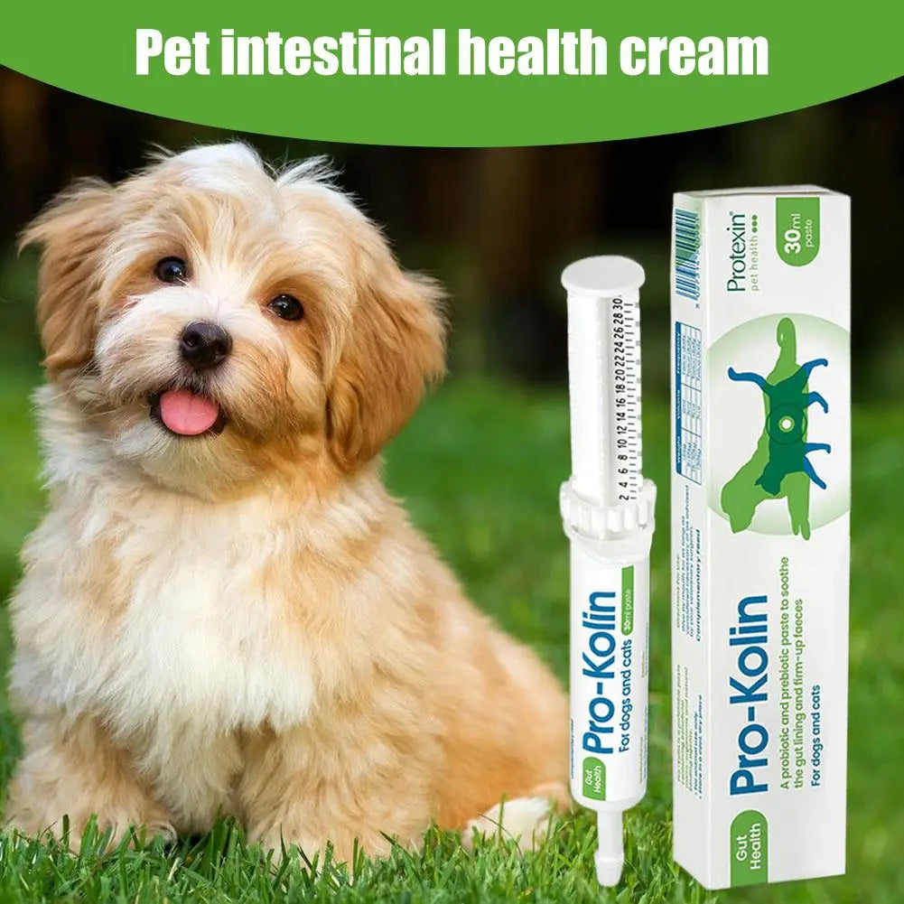 Pet Digestive Support Paste - Probiotic Gut Health Supplement for Cats & Dogs, Soothes Diarrhea & Upset Stomach