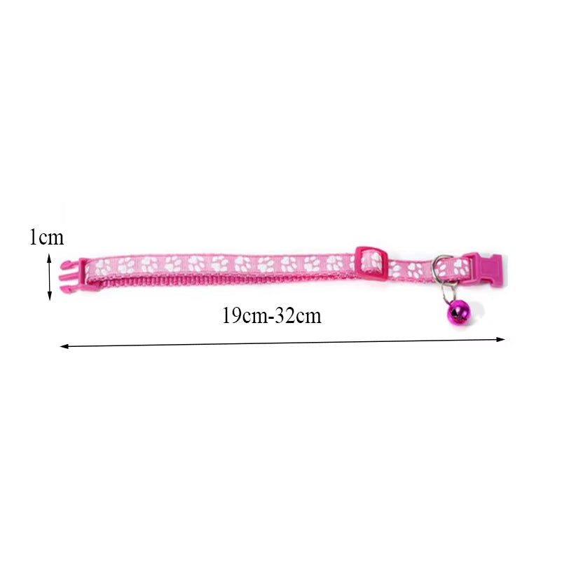 Popular Pet Cat Puppy Color Printed Bell Collar Multi-Color Optional Cat Dog Pet Supplies