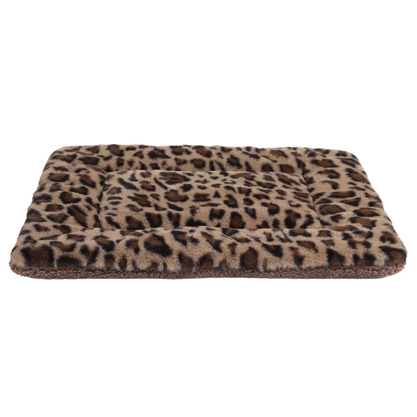 Pet Crate Mat Reversible Pad Leopard Pattern for Cat Dog, XL