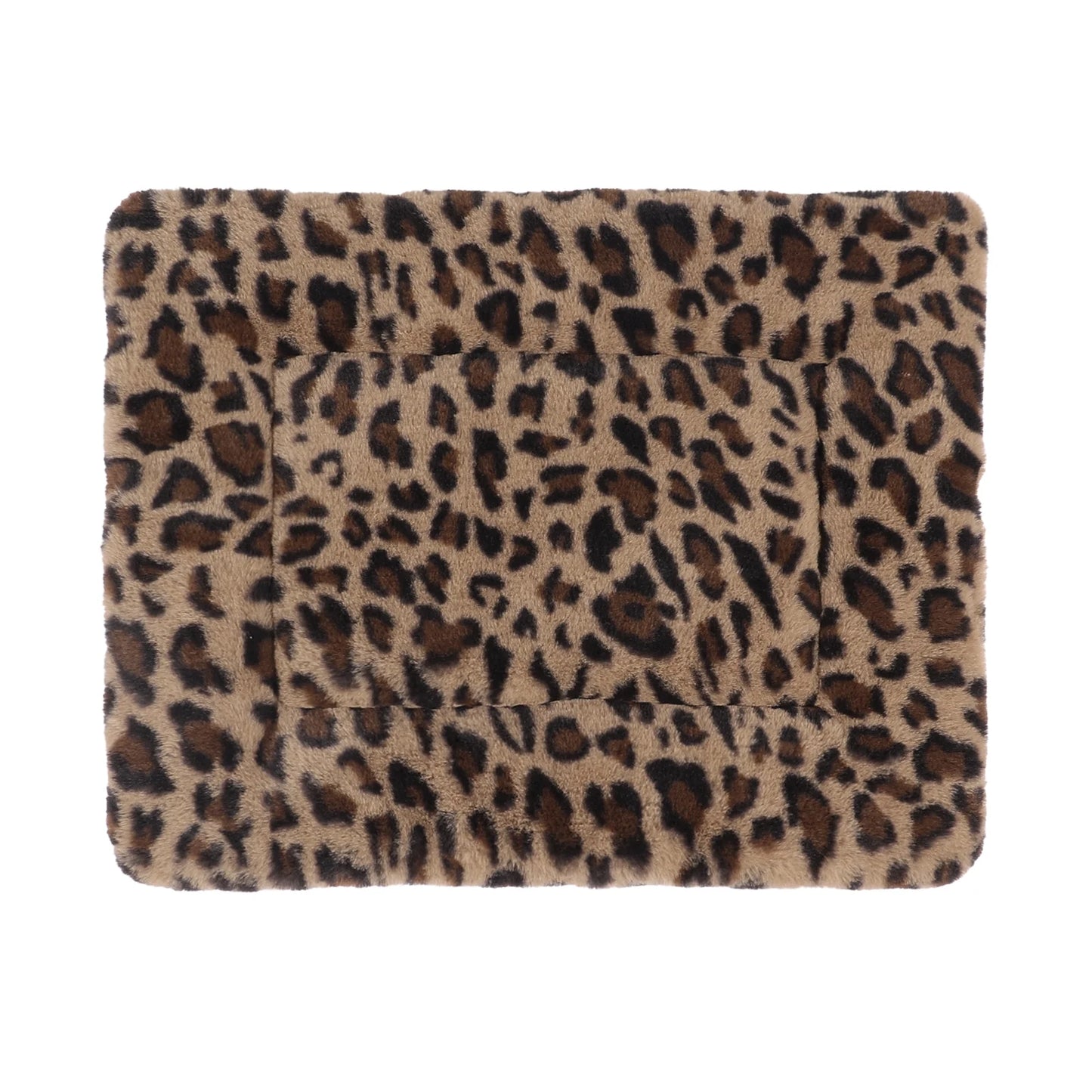 Pet Crate Mat Reversible Pad Leopard Pattern for Cat Dog, XL