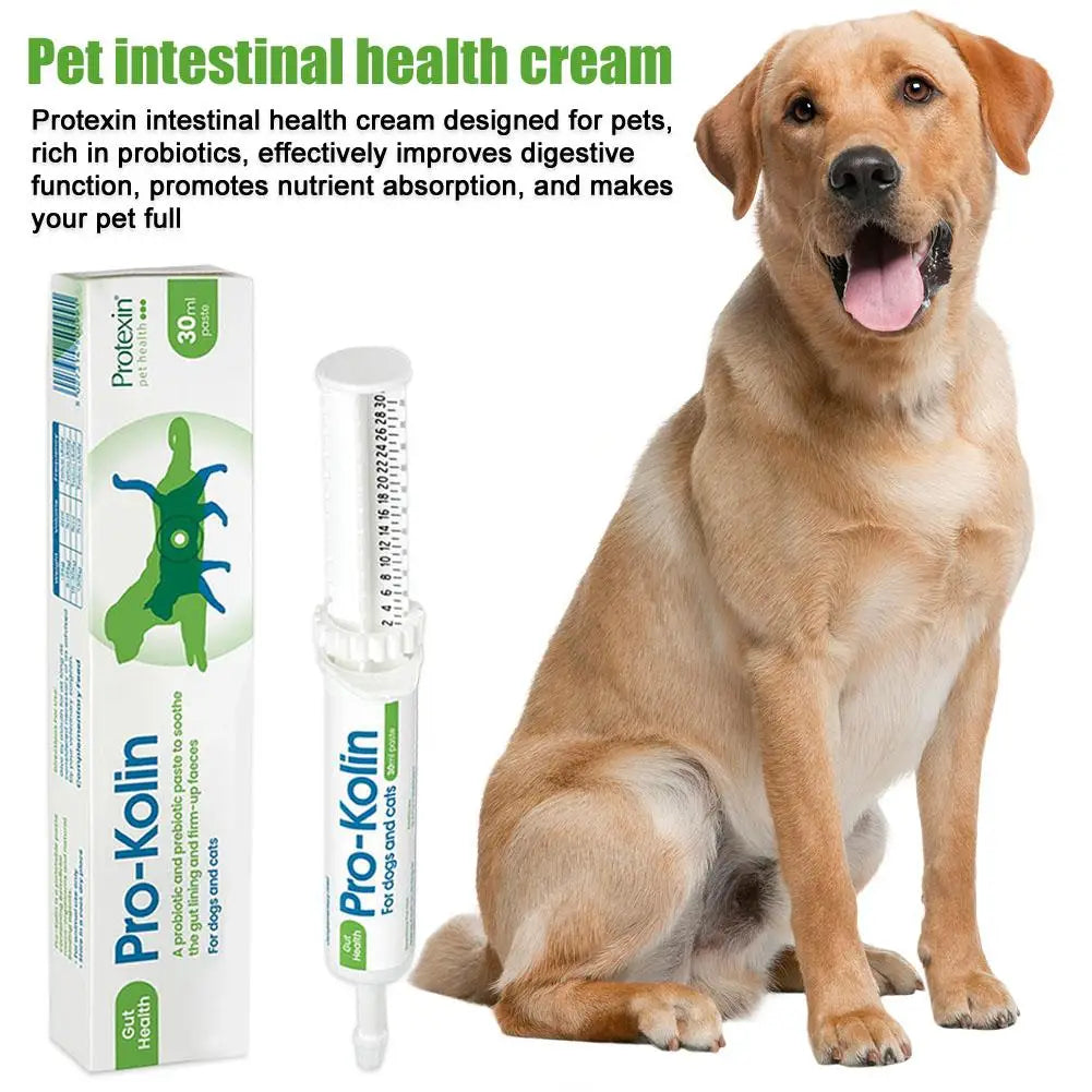 Pet Digestive Support Paste - Probiotic Gut Health Supplement for Cats & Dogs, Soothes Diarrhea & Upset Stomach