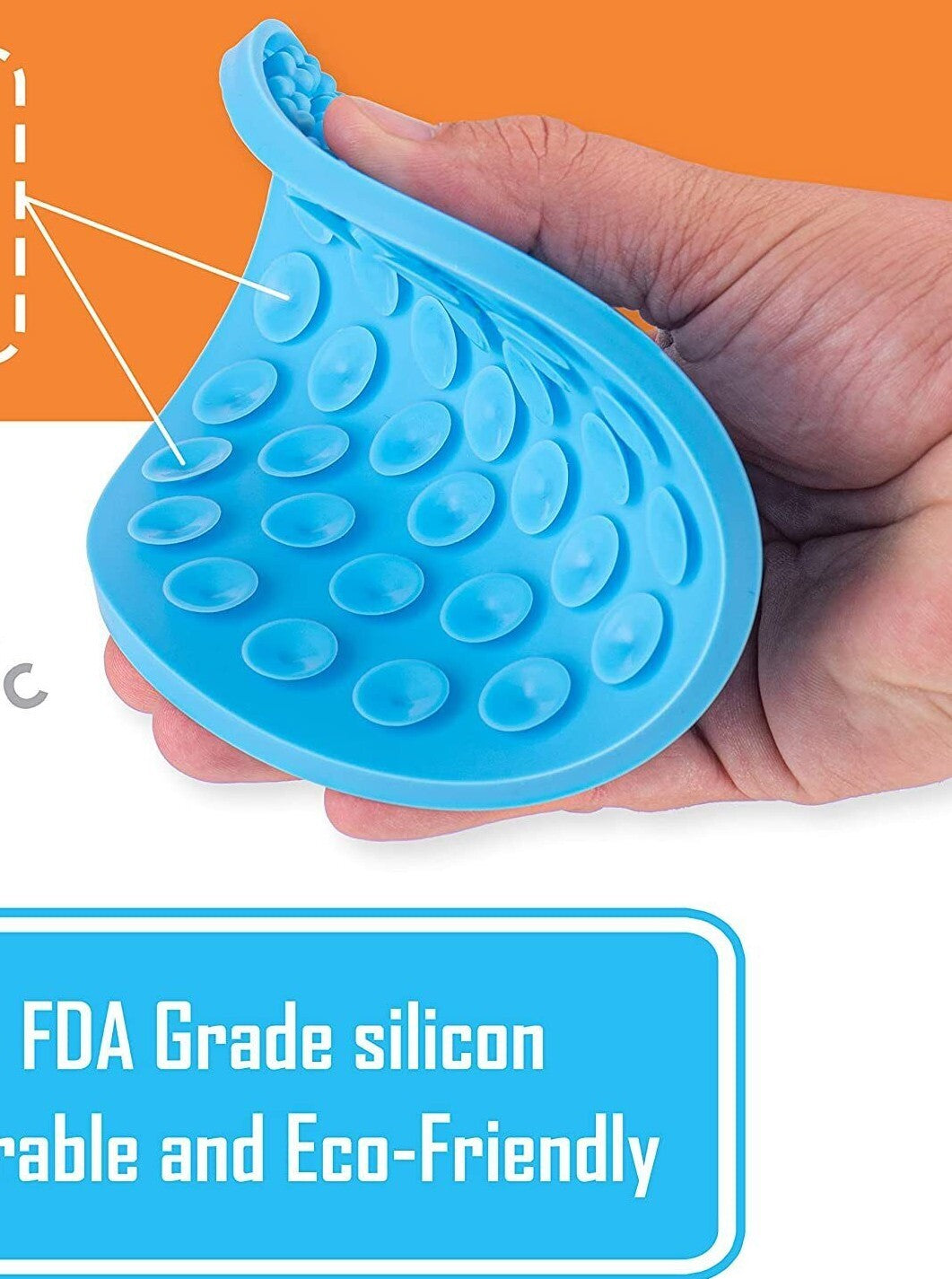 Dog Lick Mat & Brush Glove Slow Feeder Dog Bowl Lick Pad with Super Suction