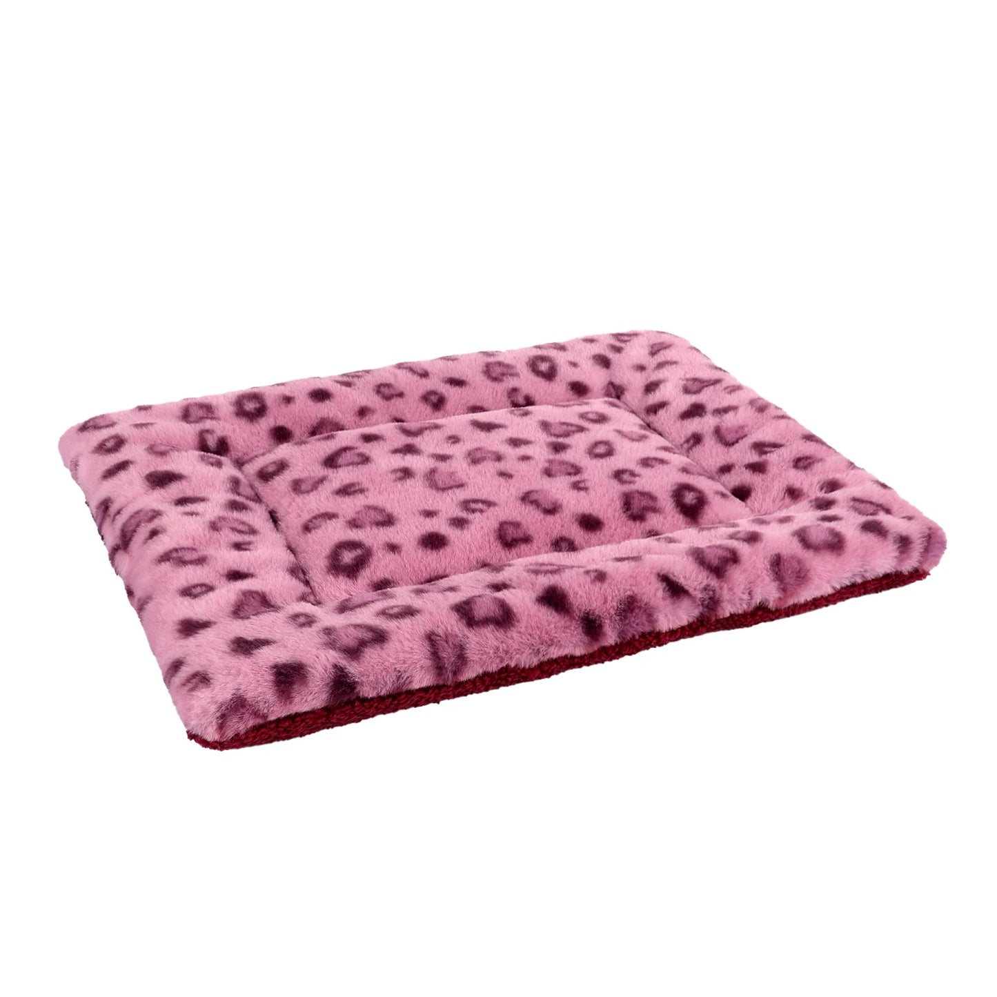 Pet Bed Crate Mat Reversible Pad Leopard Pattern for Cat Dog, Small