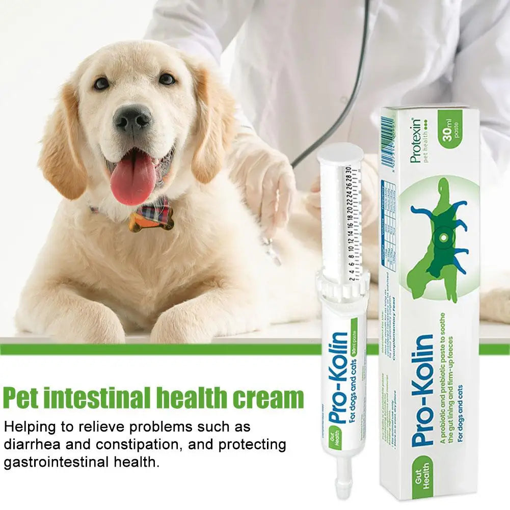 Pet Digestive Support Paste - Probiotic Gut Health Supplement for Cats & Dogs, Soothes Diarrhea & Upset Stomach