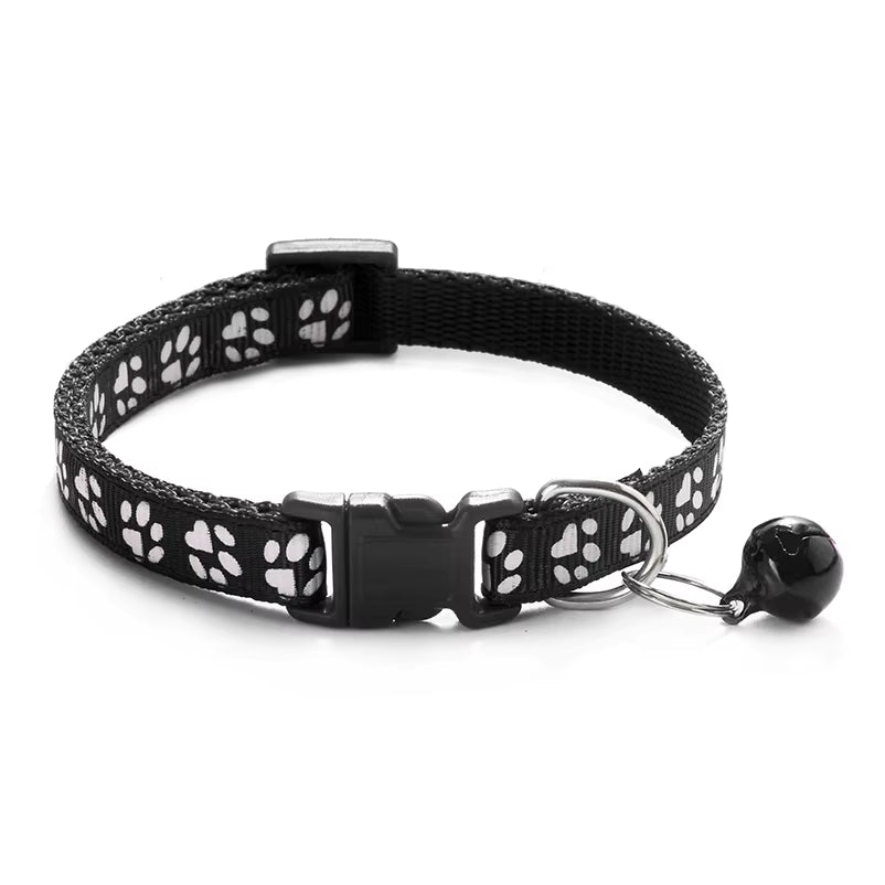 Popular Pet Cat Puppy Color Printed Bell Collar Multi-Color Optional Cat Dog Pet Supplies
