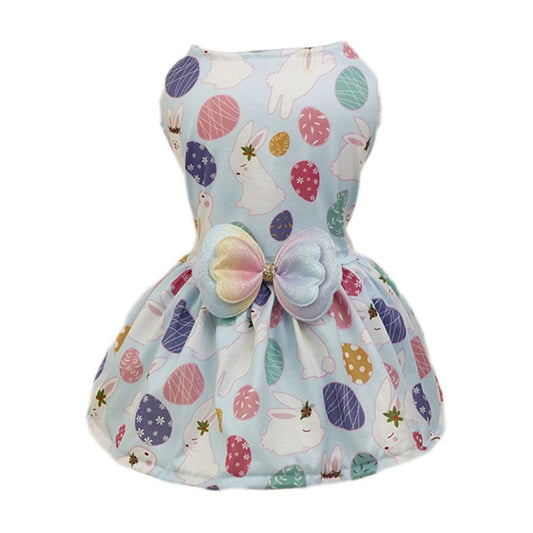 Easter Egg Dog Dress,Dog Clothes for Small Dogs,Girl Dog Clothes,Pet Summer Clothes Apparel for Dogs and Cats (Easter Egg,Size M)