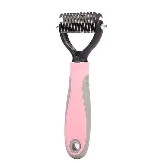 Professional Pet Deshedding Brush 2 Sided Dematting Dog Comb Cat Brush Rake Puppy Grooming Tools Undercoat Shedding Flying Hair