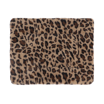 Pet Crate Mat Reversible Pad Leopard Pattern for Cat Dog, XL