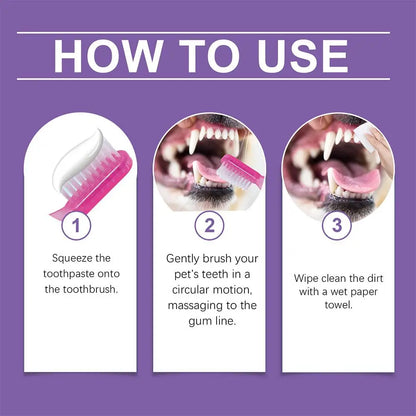 100g Pet Teeth Cleaning Toothpaste For Dog Cat Safe Effective Tartar Remover Breath Freshener Probiotic Paste With Coconut