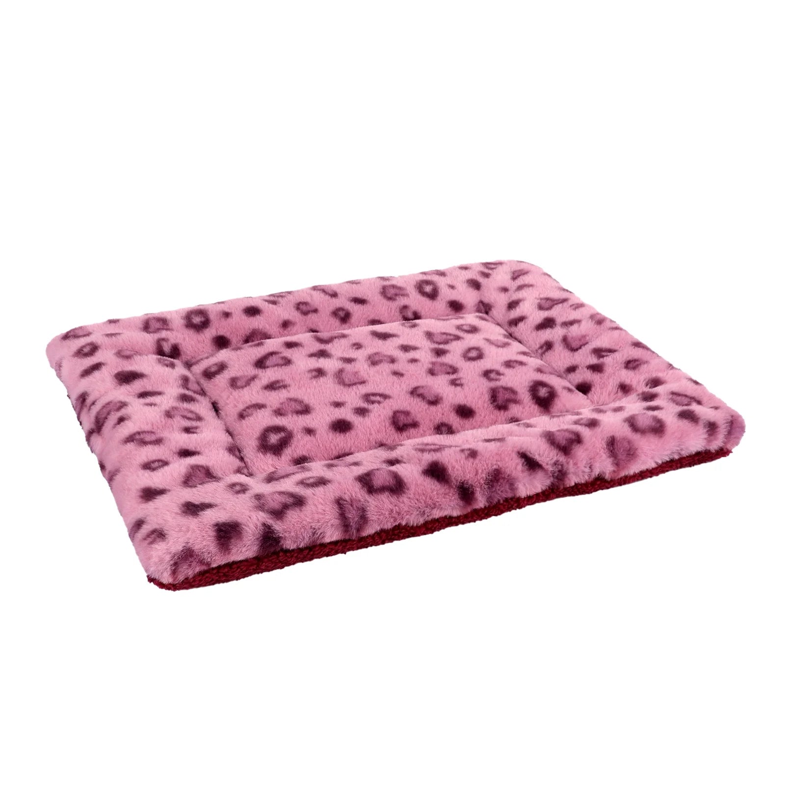 Pet Bed Crate Mat Reversible Pad Leopard Pattern for Cat Dog, Small