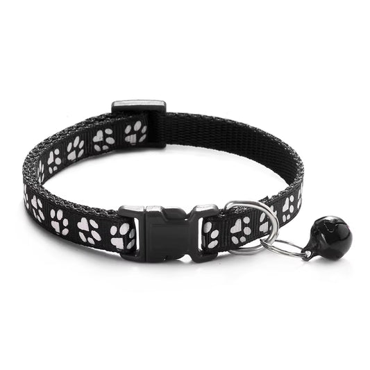 Popular Pet Cat Puppy Color Printed Bell Collar Multi-Color Optional Cat Dog Pet Supplies