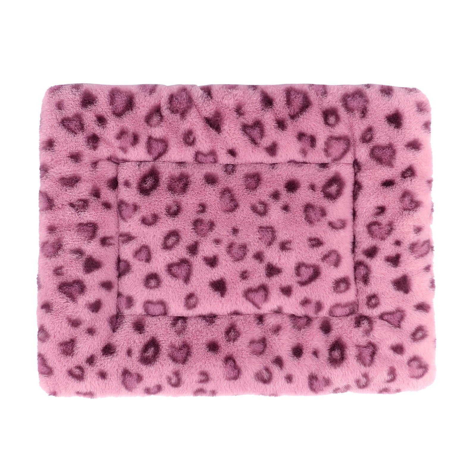 Pet Bed Crate Mat Reversible Pad Leopard Pattern for Cat Dog, Small