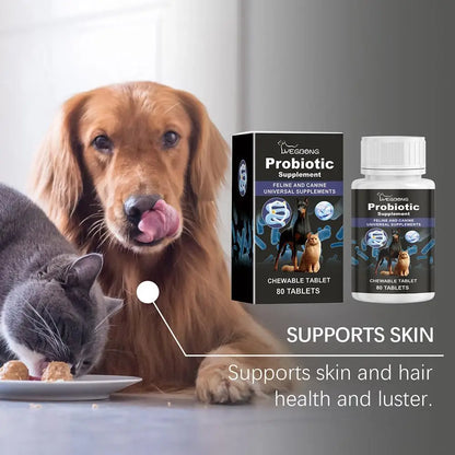 Dog Probiotic Supplement Pet Food Additive Dog Cat Oral Cleanse Vomiting Diarrhea Solution Pet Care Accessories