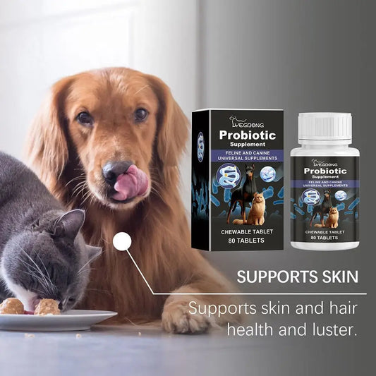 Dog Probiotic Supplement Pet Food Additive Dog Cat Oral Cleanse Vomiting Diarrhea Solution Pet Care Accessories
