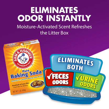 (4 Pack)  Double Duty Cat Litter Deodorizer and Pet Odor Eliminator, 33 Oz Box